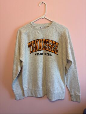 Champion Gray Crewneck Sweatshirt with Orange Tennessee Logo